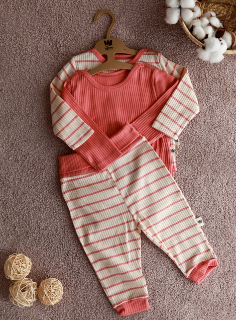 WOWO rebrasta trenerka donji deo (roze) 68 (3-6 mes) 4611