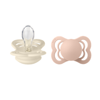 BIBS Supreme silicone Blush & Ivory  (0-6 meseci)