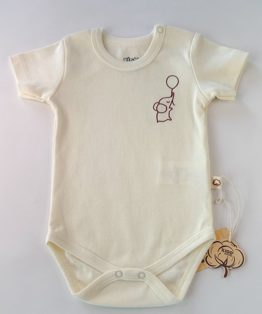 Kidaxi Organic  BODI ZA DEČAKE  ELEPHANT vel.62 4112