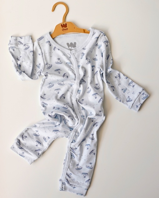 Wowo pidzama za bebe 74 (9-12 meseci) (Plava) 3575