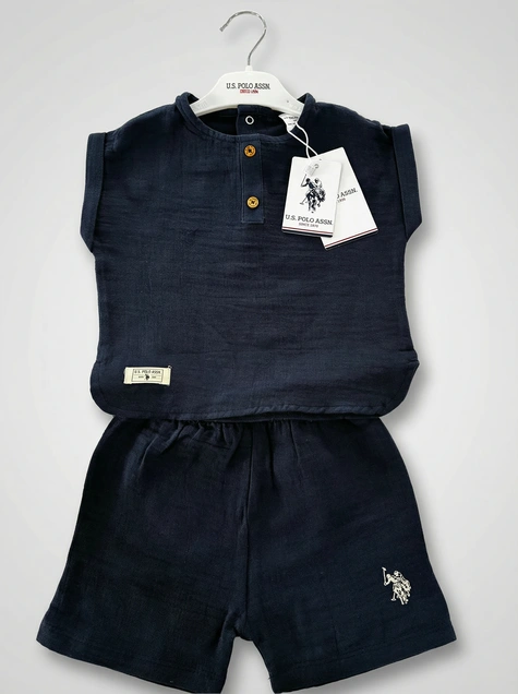 U.S. Polo ASSN Komplet majica i šorts od lana 92-98 (24-36 mes) 5390