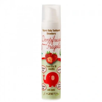 Azeta bio organska zubna pasta 0-36 meseci - jagoda 0m+, 50ml