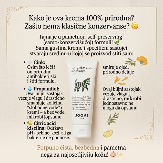 Joone Paris Organska krema za pelensku regiju sa cinkom 75 ml 6749