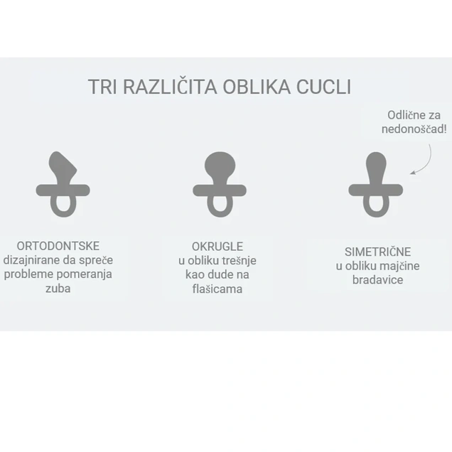 Hevea okrugla cucla od prirodne gume (3-36 mes) Ivory 5015