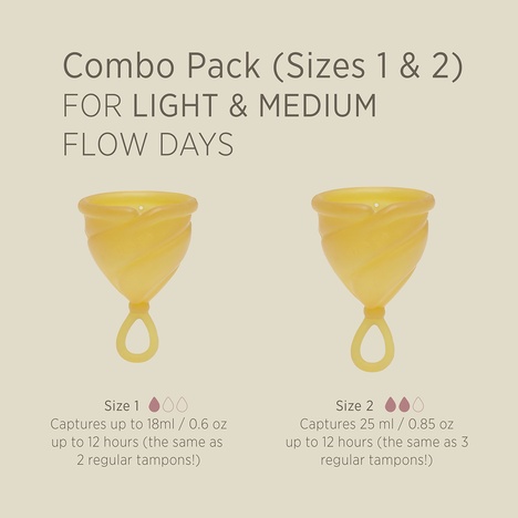 Menstrualna čaša Hevea Loop Cup Combo (vel. 1 i 2) 1696