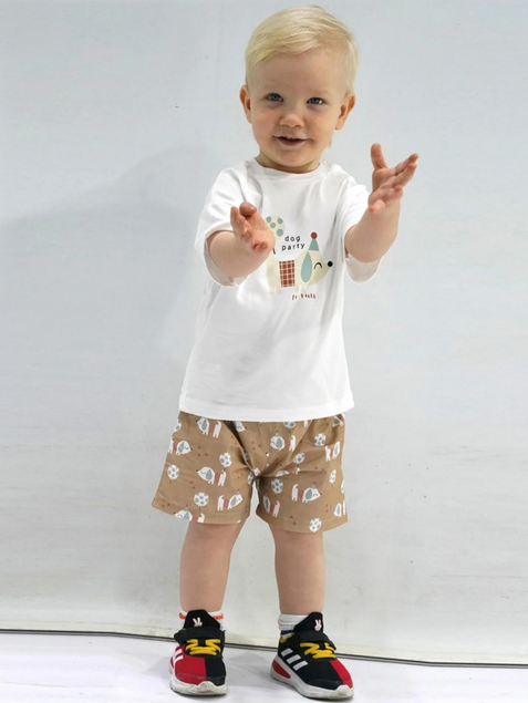 Kidaxi komplet majica i šorts za bebe 5588