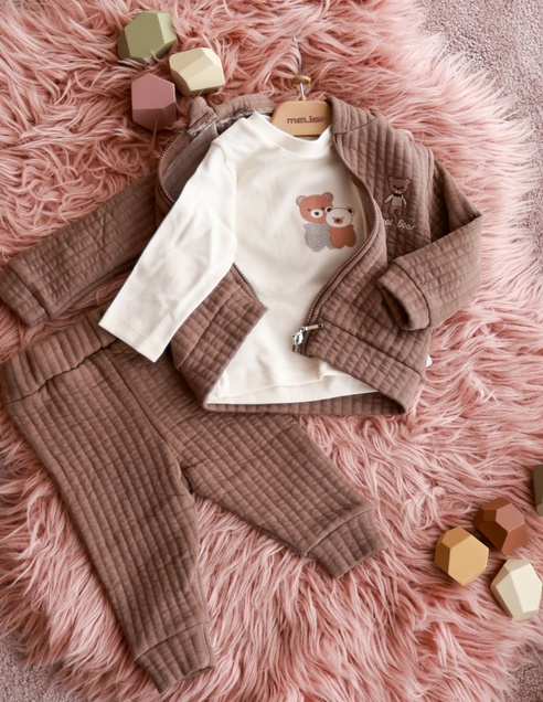 SWEETMELISA komplet trenerka sa majicom 3/1 (braon) 62 (0-3 mes) 4667