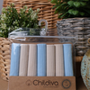 Childiva Set bebi krpica od organskog pamuka 7/1 (plava-bela) 4747