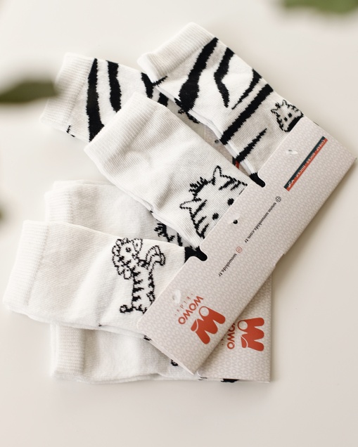 Wowo čarape 3 komada (12-24 meseci) (Zebra) 3722