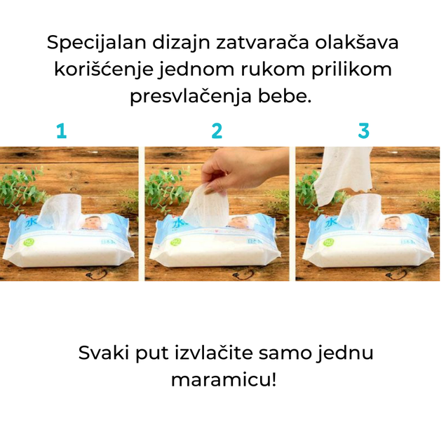 LEC 99,9% PURE WATER vlažne maramice 3pak*80 kom 3115