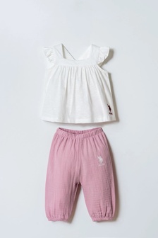 U.S. Polo ASSN Komplet tunika i pantalone Lilac Luxe