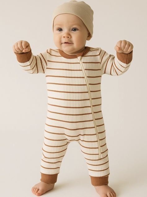 WOWO Rebrasta pidzama 86 (12-18mes) (braon) 4566