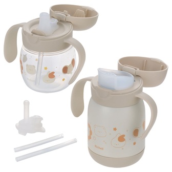 Richell Try set flašica za prvi samostalni gutljaj 200 ml + 300 ml