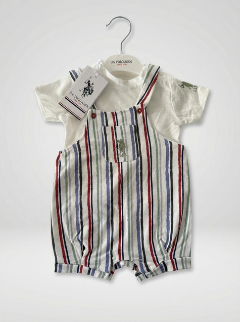 U.S. Polo ASSN komplet majica i kombinezon Rugby Multi Stripe 5524