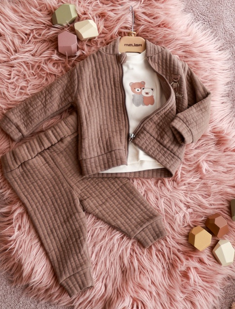 SWEETMELISA komplet trenerka sa majicom 3/1 (braon) 62 (0-3 mes) 4666