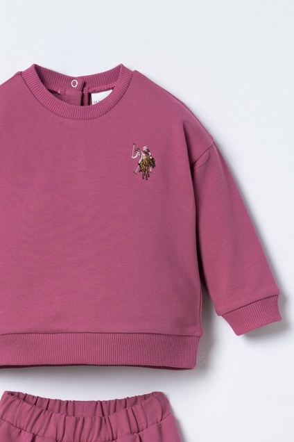 U. S Polo ASSN Komplet trenerka za devojčice Fuksija 2/1 (Roze) USB3245 6874