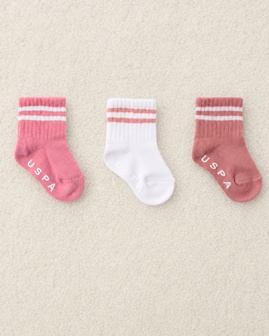 US POLO ASSN. čarape za bebe devojčice 3 kom