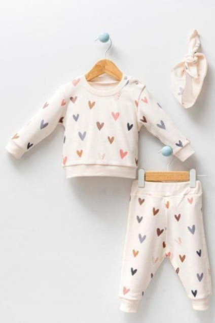 Bubbles set 2/1 sa mašnicom od organskog pamuka 4907