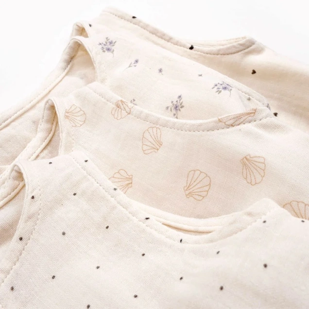 VAUVA Bodi za bebe od pamucnog muslina bez rukava sa trakom za kosu 5168