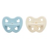 Hevea ortodontska cucla bebi plava i mlečno bela, 2 kom (0-3 mes)