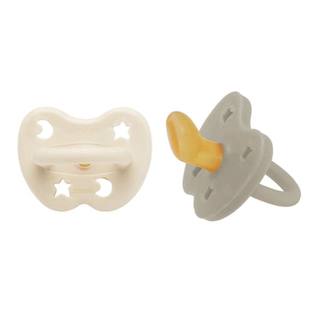 Hevea ortodontska cucla od prirodne gume (0-3 mes) Ivory beige i mlečno bela 4859