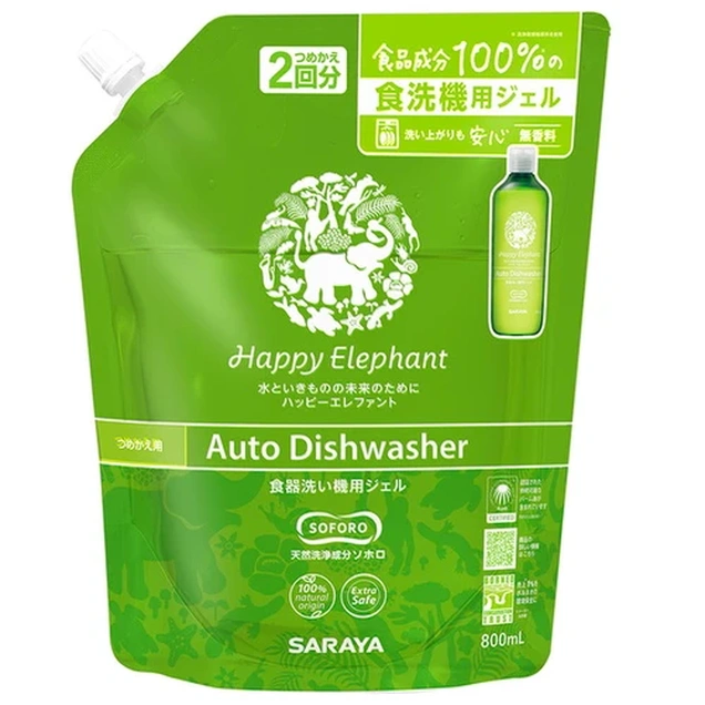 Happy Elephant gel za mašinsko pranje sudova dopuna 800 ml/80 pranja 6769