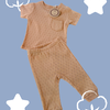 Kidaxi žakard majica i pantalone komplet 74 (9-12 meseci) (Braon) 4090