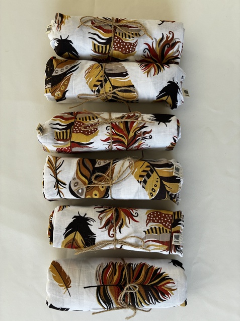 Wowo Tetra pelena od muslina Zlatno Pero  100x75 5562