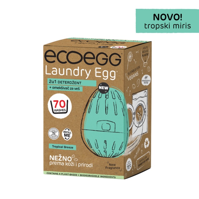 ECOEGG 2u1 Deterdžent i omekšivač za veš – Tropski miris - 70 pranja 3082