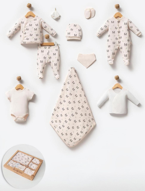 Bubbles set 10/1 za novorođenče od organskog pamuka (Panda) bez kutije 5545