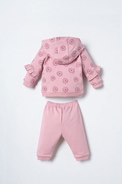 U. S Polo ASSN Komplet trenerka za devojčice 3/1 Pink Flowers USB3248 6855