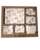 Bubbles set za novorođenče od organskog pamuka  Duga
