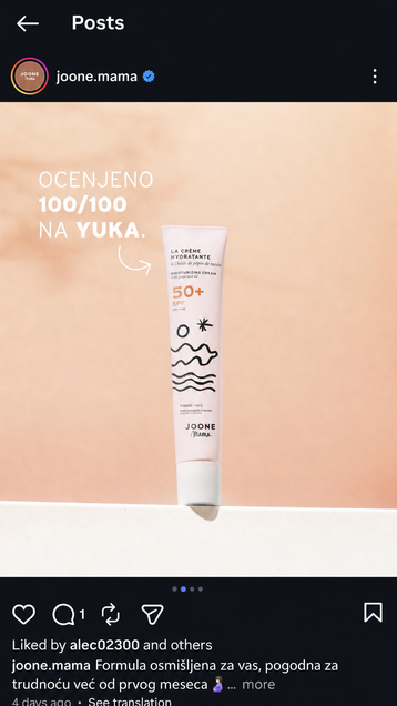 JOONE PARIS Krema za lice SPF50 za svakodnevnu zaštitu 50 ml 6465