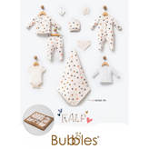Bubbles set za novorođenče od organskog pamuka  Srce