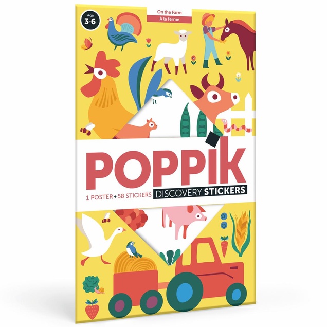 POPPIK Edukativni poster s nalepnicama Otkrića Farma 2621