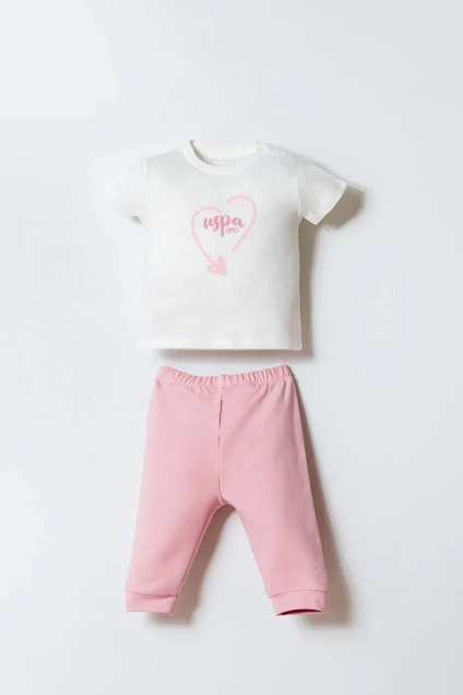 U.S. Polo ASSN komplet trenerka sa majicom Blush Heart 5541