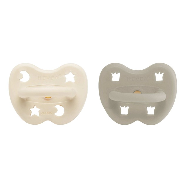 Hevea ortodontska cucla od prirodne gume (0-3 mes) Ivory beige i mlečno bela 4857