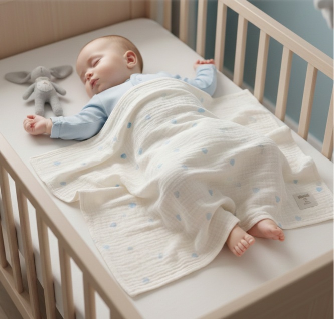 Tetra pelena od organskog pamuka 100x105, mint 5590