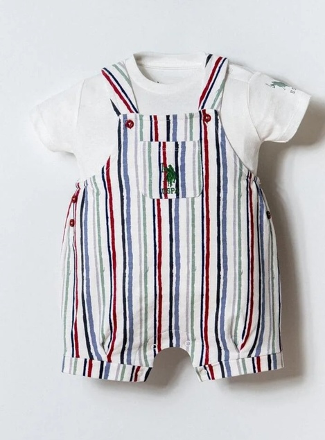 U.S. Polo ASSN komplet majica i kombinezon Rugby Multi Stripe 5524