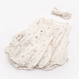 VAUVA Bodi za bebe od pamucnog muslina bez rukava sa trakom za kosu