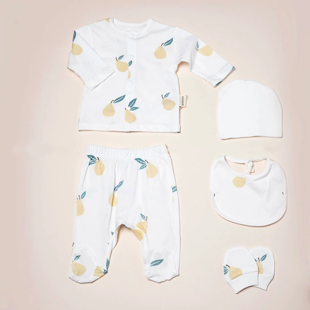 Vauva set za novorođenče 5/1, dezen kruška, 0-3 mes 5180