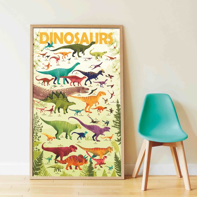 Edukativni poster s nalepnicama Otkrića: Dinosaurusa 2907