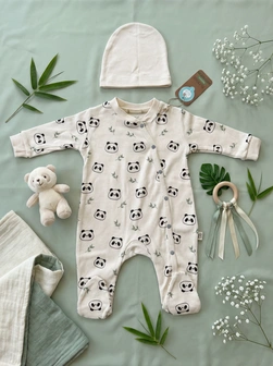 Bubbles zeka sa kapicom od organskog pamuka Panda