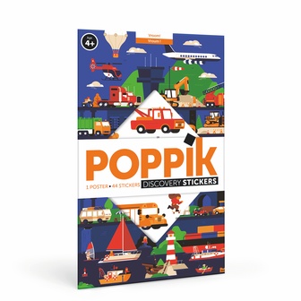 POPPIK Edukativni poster s nalepnicama Otkrića: Vozila