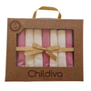 Childiva Set bebi krpica od organskog pamuka 7/1 (roza-bela) 4755