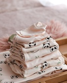 Bubbles set 10/1 za novorođenče od organskog pamuka (Panda) bez kutije