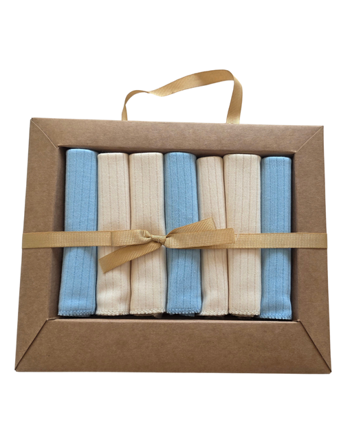 Childiva Set bebi krpica od organskog pamuka 7/1 (plava-bela) 4964