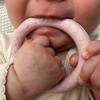 Hevea okrugla glodalica za bebe - boja peska 2550