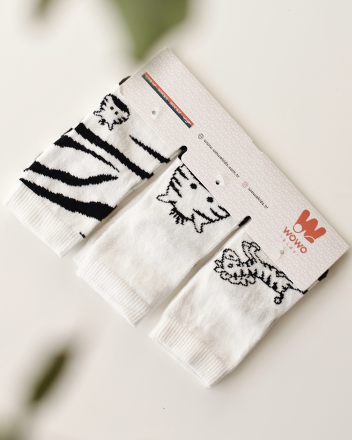 Wowo čarape 3 komada (12-24 meseci) (Zebra) 3721