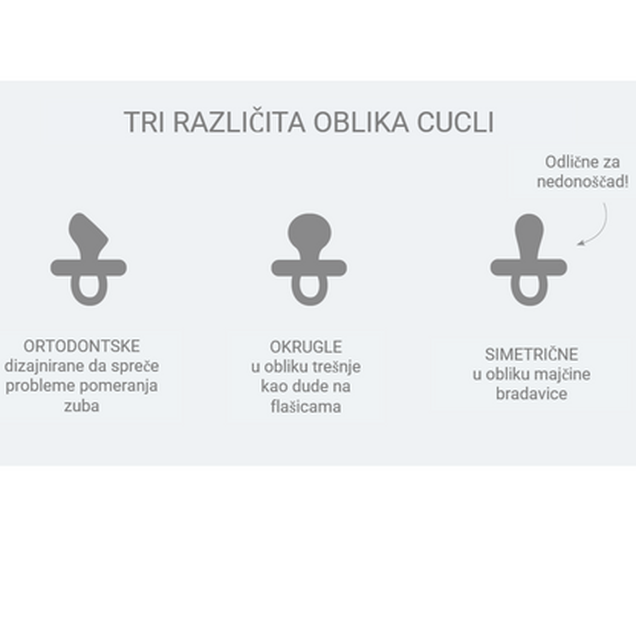 Hevea simetrična cucla od prirodne gume (3-36 mes) Ivory bela 4856
